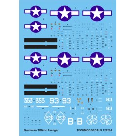 Techmod 1:72 Decals for TBM-1C Avenger