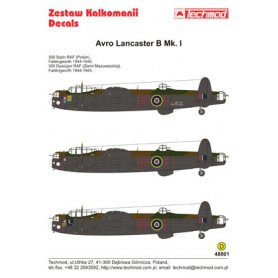 Techmod 1:48 Kalkomanie do Avro Lancaster B Mk.I