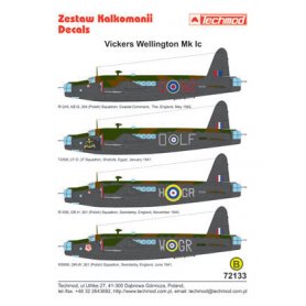 Techmod 1:72 Kalkomanie do Wellington Mk.Ic