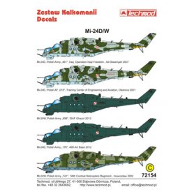 Techmod 1:72 Kalkomanie do Mil Mi-24 D/W