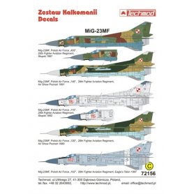Techmod 1:72 Kalkomanie do MiG-23