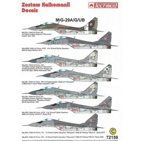 Techmod 1:72 Kalkomanie do MiG-29 A/G/UB