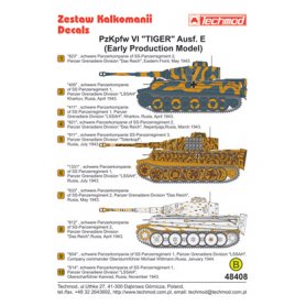 Techmod 1:48 Kalkomanie do Pz.Kpfw.VI Tiger wczesna wersja