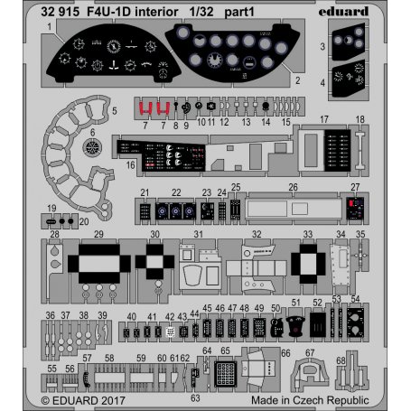 Eduard F4U-1D interior TAMIYA