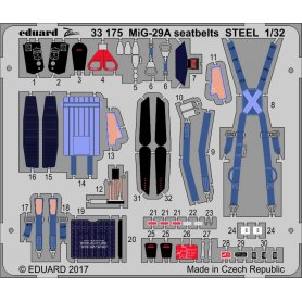 Eduard 1:32 Pasy bezpieczeństwa STEEL do MiG-29A dla Trumpeter