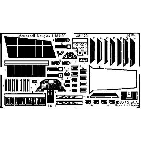 Eduard F-15C Eagle interior HASEGAWA