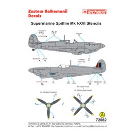 Techmod 72062 Spitfire Stencils