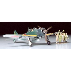 ZESTAW Tamiya 1:48 Mitsubishi Zero + 6 figurek | Model do sklejania + farby + klej + pędzelki