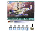 Tamiya 1:48 Supermarine Spitfire Mk.Vb | Model do sklejania + farby + klej + pędzelki