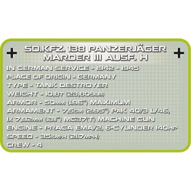 Cobi SMALL ARMY Sd.Kfz.138 Marder III / 380 klocków