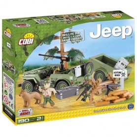 Cobi SMALL ARMY Jeep Willys MB w/trailer / 190 elements 