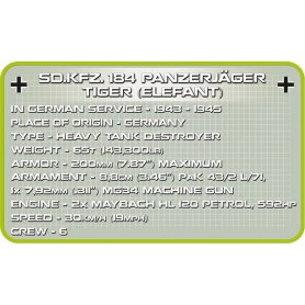 Cobi SMALL ARMY Sd.Kfz.184 Panzerjager Tiger / 