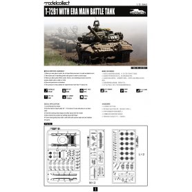 Modelcollect UA72011 T-72B1 with ERA main battle 