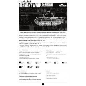 Modelcollect MA72002 WWII E-50 Medium Tank with 88
