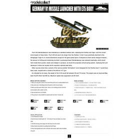 Modelcollect 1:72 Wyrzutnia rakiet V-1 na podwoziu E-75