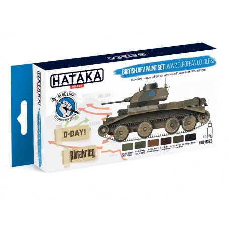 Hataka BS22 british AFV paint set (WW2 European)
