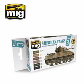 Ammo of MIG Zestaw farb WWII US Marines Corps Sherman Tanks