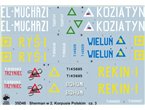 ToRo 1:35 Decals for Shermans in 2nd Polish Corps 1945 pt.3