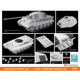 Dragon 1:72 Pz.Kpfw.VI King Tiger z wieżą Henschel