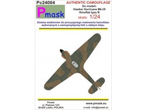 Pmask 1:24 Kamuflaż do Hawker Hurricane Typ B