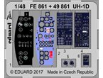 Eduard 1:48 Cockpit elements for UH-1D / Kitty Hawk 