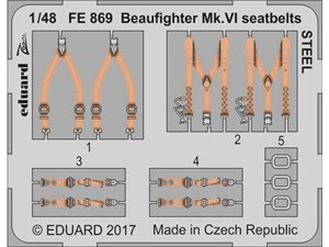 Eduard Beaufighter Mk.VI seatbelts STEEL TAMIYA