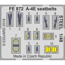 Eduard A-4E seatbelts STEEL HOBBY BOSS