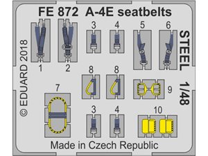 Eduard A-4E seatbelts STEEL HOBBY BOSS