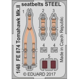 Eduard Tomahawk Mk.II seatbelts STEEL AIRFIX