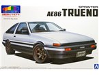 Aoshima 1:24 Toyota AE86 Trueno PREPAINTED WHITE