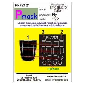 Pmask Pk72121 maski kabiny Messerschmit Bf108b/FLY