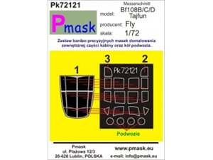 Pmask Pk72121 maski kabiny Messerschmit Bf108b/FLY