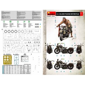 Mini Art 35182 Us Soldier Pushung Motorcycle