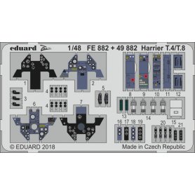 Eduard 1:48 Elementy kokpitu do Harrier T.4 / T.8 dla Kinetic