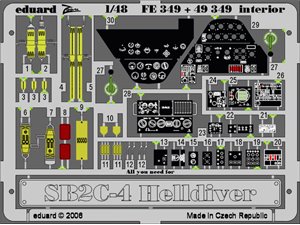 Eduard 1:48 Elementy kokpitu do SB2C-4 dla Revell / Monogram / Accurate Miniatures