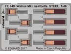 Eduard 1:48 Pasy bezpieczeństwa do Walrus Mk.I dla Airfix / STEEL