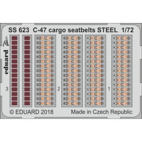 Eduard C-47 cargo seatbelts STEEL HOBBY BOSS