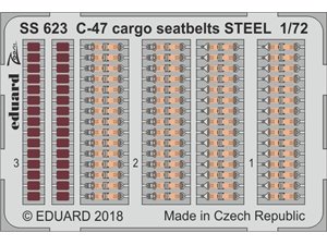 Eduard C-47 cargo seatbelts STEEL HOBBY BOSS