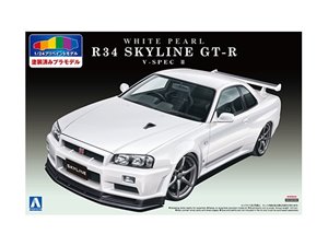 Aoshima 00860 1/24 R34 Nissan Skyline GT-R V-spec2