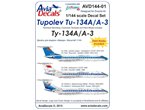 Avia Decals 1:144 Decals for Tupolev Tu-134A / A-3