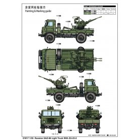 Trumpeter 1:35 GAZ-66 LIGHT TRUCK z działkiem ZU-23-2 