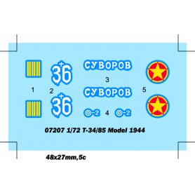 TRUMPETER 07207 T-34/85 1/72