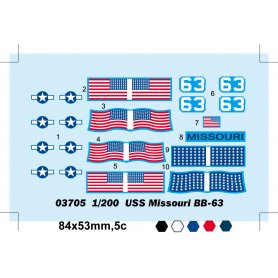 Trumpeter 1:200 USS Missouri BB-63