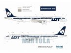 Martola 1:144 Kalkomanie do Embraer 195 PLL LOT / wczene malowanie