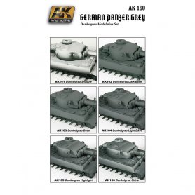 AK Interactive AK-160 PANZER GREY Modulation Set