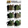 AK Interactive AK-3250 ZESTAW Figure Series / Woodland and Flecktarn Uniform Colors