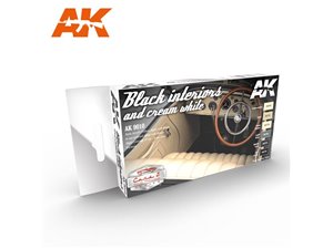 AK Interactive Black and Cream White Interiors Set