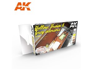 AK Interactive Yellow, Brown & Grey Interiors Color Set