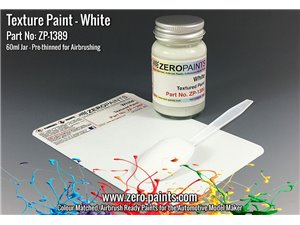 Zero Paints 1389 White Textured Engines Interiors / 60ml