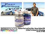 Zero Paints 1463 Fast and Furious Platinum Nissan Skyline